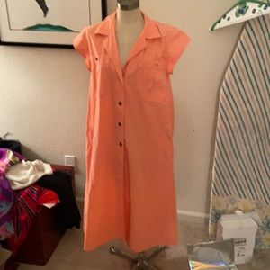 Cotton Peach Dress/Duster